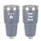 Fire 30 oz Stainless Steel Ringneck Tumbler - Grey - Double Sided - Front & Back