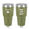 Fire 30 oz Stainless Steel Ringneck Tumbler - Olive - Double Sided - Front & Back