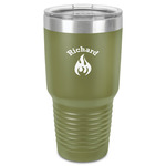 Fire 30 oz Stainless Steel Tumbler - Olive - Single-Sided (Personalized)