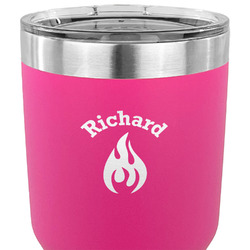 Fire 30 oz Stainless Steel Tumbler - Pink - Double Sided (Personalized)