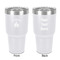 Fire 30 oz Stainless Steel Ringneck Tumbler - White - Double Sided - Front & Back