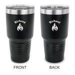 Fire 30 oz Stainless Steel Tumbler - Black - Double Sided (Personalized)