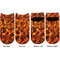 Fire Adult Ankle Socks - Double Pair - Front and Back - Apvl