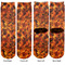 Fire Adult Crew Socks - Double Pair - Front and Back - Apvl