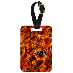 Fire Metal Luggage Tag w/ Name or Text