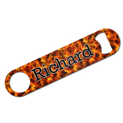 Fire Bar Bottle Opener - White w/ Name or Text