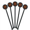 Fire Black Plastic 5.5" Stir Stick - Round - Fan View