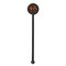 Fire Black Plastic 5.5" Stir Stick - Round - Single Stick