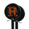 Fire Black Plastic 5.5" Stir Stick - Single Sided - Round - Front & Back