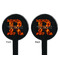 Fire Black Plastic 7" Stir Stick - Double Sided - Round - Front & Back