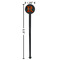 Fire Black Plastic 7" Stir Stick - Round - Dimensions