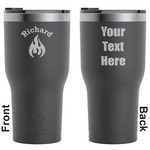 Fire RTIC Tumbler - Black - Engraved Front & Back (Personalized)