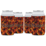 Fire Can Cooler (12 oz) - Set of 4 w/ Name or Text