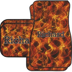 Fire Car Floor Mats Set - 2 Front & 2 Back (Personalized)