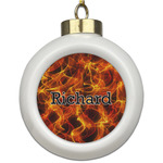 Fire Ceramic Ball Ornament (Personalized)