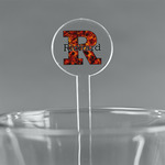 Fire 7" Round Plastic Stir Sticks - Clear (Personalized)