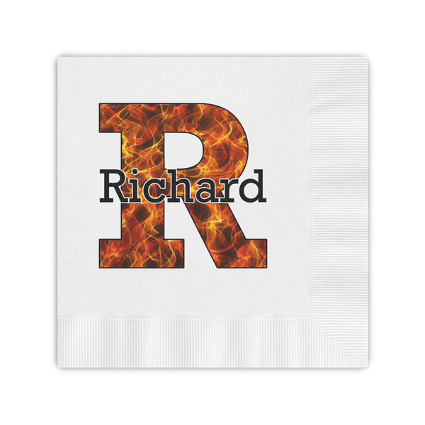 Custom Fire Coined Cocktail Napkins (Personalized)