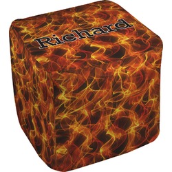 Fire Cube Pouf Ottoman - 13" (Personalized)