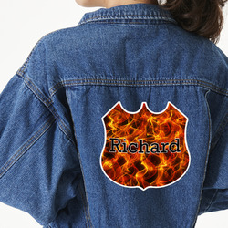 Fire Twill Iron On Patch - Custom Shape - 2XL - Set of 4 (Personalized)