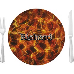 Fire 10" Glass Lunch / Dinner Plates - Single or Set (Personalized)