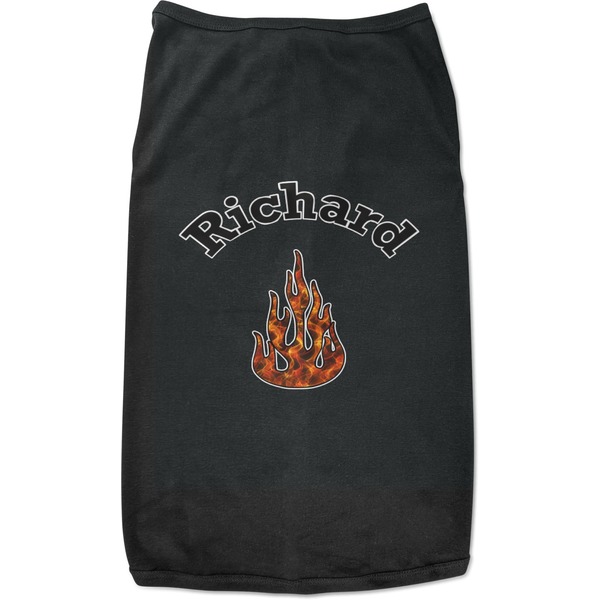 Custom Fire Black Pet Shirt (Personalized)