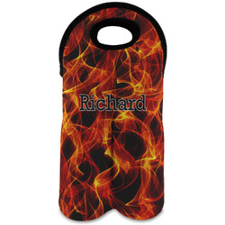 Fire Wine Tote Bag (2 Bottles) (Personalized)