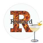 Fire Printed Drink Topper - 3.25" (Personalized)