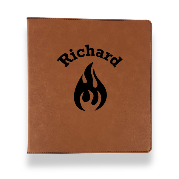 Custom Fire Leather Binder - 1" - Rawhide (Personalized)