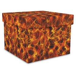 Fire Gift Box with Lid - Canvas Wrapped - X-Large (Personalized)