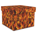 Fire Gift Box with Lid - Canvas Wrapped - XX-Large (Personalized)