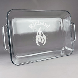 Fire Glass Baking Dish with Truefit Lid - 13in x 9in (Personalized)