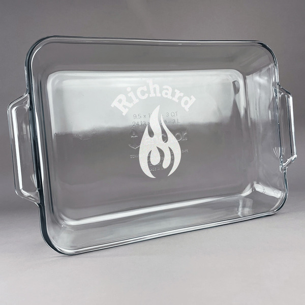 Custom Fire Glass Baking and Cake Dish (Personalized)