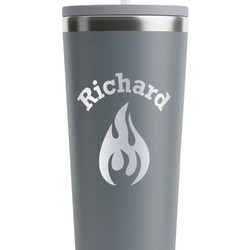 Fire RTIC Everyday Tumbler with Straw - 28oz - Grey - Single-Sided (Personalized)
