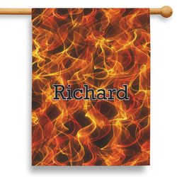Fire 28" House Flag - Double Sided (Personalized)