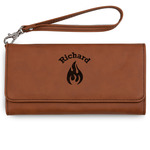 Fire Ladies Leatherette Wallet - Laser Engraved - Rawhide (Personalized)