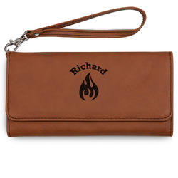 Fire Ladies Leatherette Wallet - Laser Engraved (Personalized)