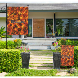Fire Large Garden Flag - Single Sided (Personalized)