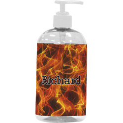 Fire Plastic Soap / Lotion Dispenser (16 oz - Large - White) (Personalized)