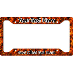 Fire License Plate Frame - Style A (Personalized)