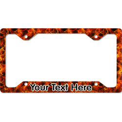 Fire License Plate Frame - Style C (Personalized)