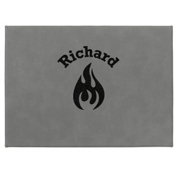 Fire Medium Gift Box w/ Engraved Leather Lid (Personalized)