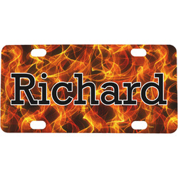 Fire Mini / Bicycle License Plate (4 Holes) (Personalized)