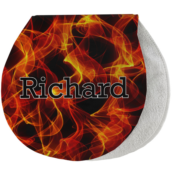 Custom Fire Burp Pad - Velour w/ Name or Text