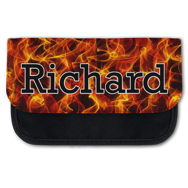 Custom Fire Canvas Pencil Case w/ Name or Text