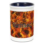 Fire Ceramic Pencil Holders - Blue