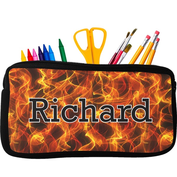 Custom Fire Neoprene Pencil Case (Personalized)