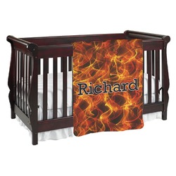 Fire Baby Blanket (Single Sided) (Personalized)