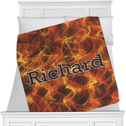 Fire Minky Blanket - Twin / Full - 80"x60" - Single Sided (Personalized)