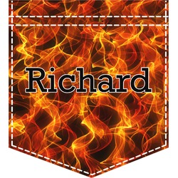 Fire Iron On Faux Pocket (Personalized)