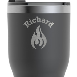 Fire RTIC Tumbler - Black - Engraved Front & Back (Personalized)